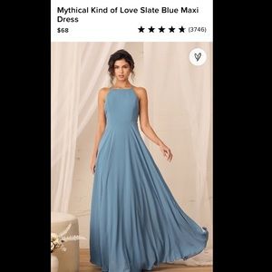 Lulus mythical kind of love slate blue maxi
